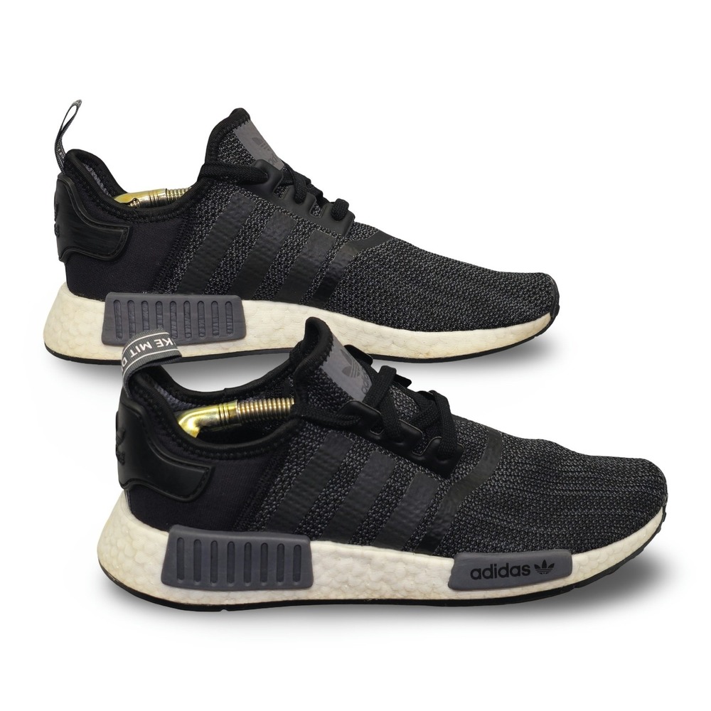 Adidas NMD R1 Sneakers Mens Size 8 Black Grey B79758 Good Boost Running Shoes